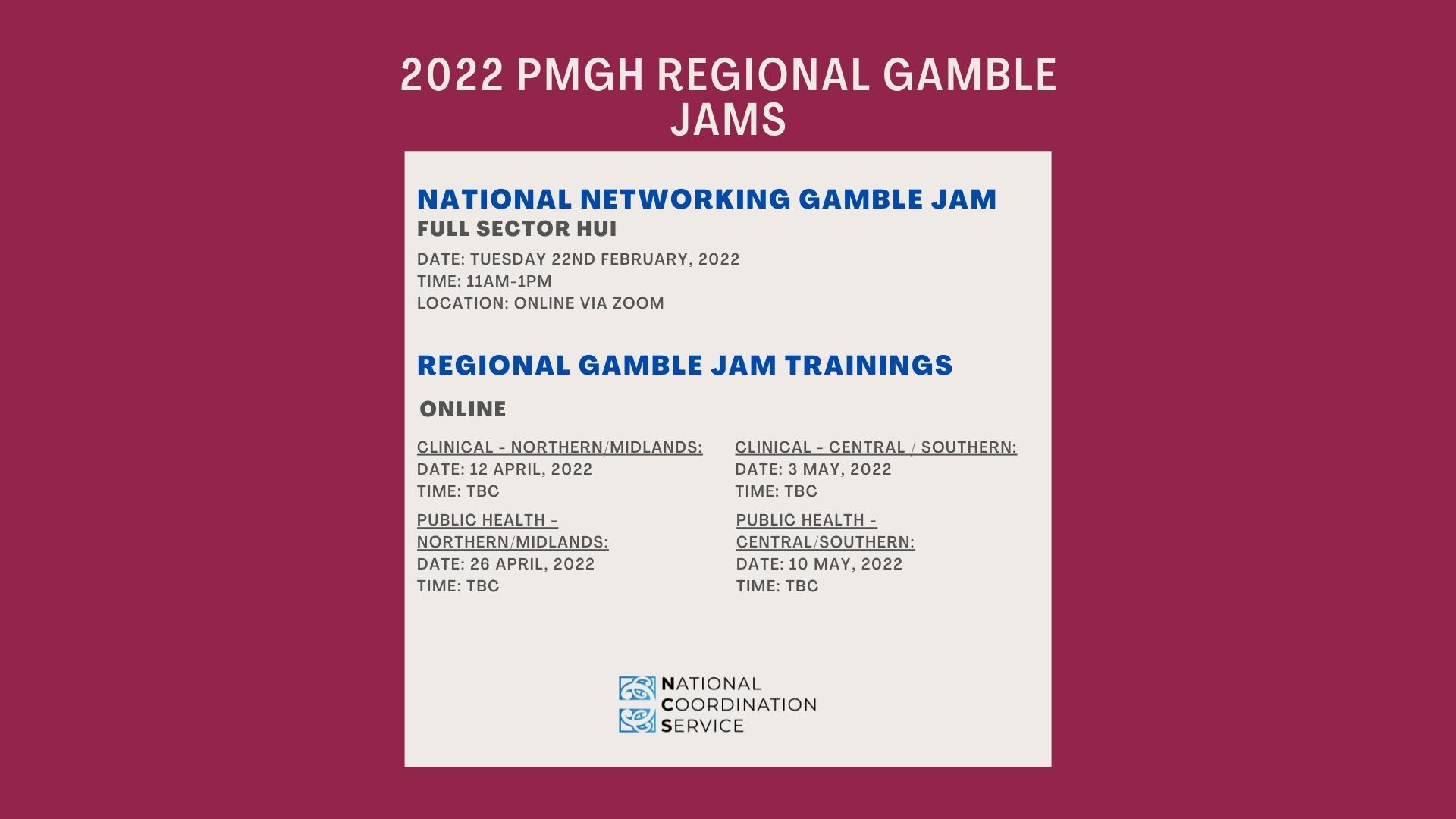 Regional Gamble JAMs 2022